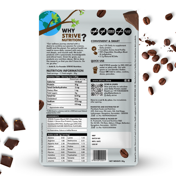 21g Protein Powder | Coffee Mocha | 15X 30g Sachets