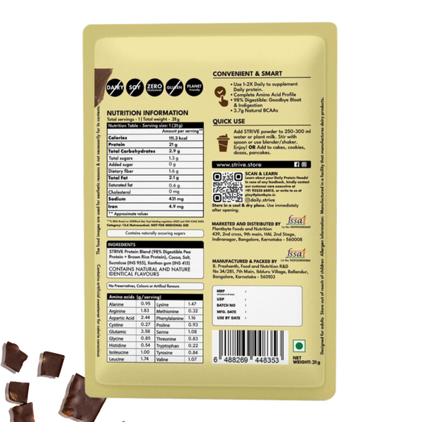 21g Protein Powder | Double Chocolate | 15X 31g Sachets